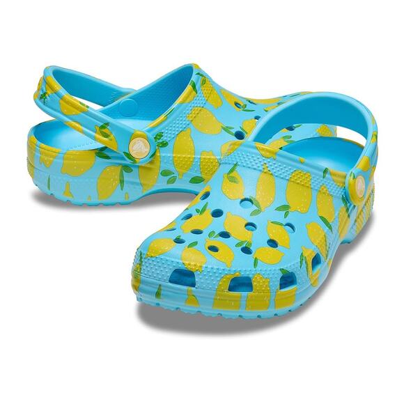 NWT Crocs Unisex-Adult Classic Graphic Clogs, Tinted Glass, 7 Women/5 Men - Picture 4 of 5